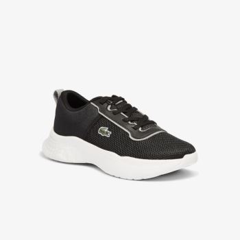 Lacoste Court-Drive Textile Air Mesh Sneakers - Tenisky Dětské Černé / Šedé | CZ-mewhjY